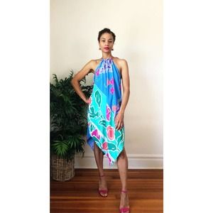 Reworked Bold Floral Dress (Large/XL)
